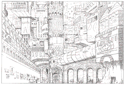 babel-line artwork - title: the building