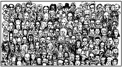 babel-line artwork - title: faces